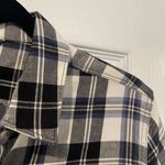 Eddie Bauer NWT Size S Black Blue Plaid Flannel Long Sleeve Button Down Shirt Photo 2