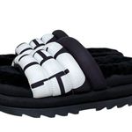 UGG  Women's Puft Platform Furry Black Slide Sandals- Size 9 Photo 4