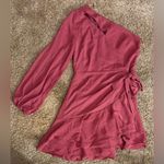 DO+BE  Pink Ruched One-Shoulder Dress Photo 0