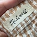 Madewell Wide-Leg Pants slim emmett gingham womens Beige (size 29) minimalist Photo 1