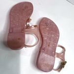 Coach Signature  Paisley Flower Jelly Sandals Thong Slingback Shimmer Pink Photo 4