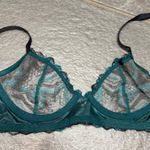 Savage X Fenty Shining Star Embroidered Unlined Demi Bra Wildflower Blue 32B Size undefined Photo 9