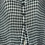 Covington  Y2K Stretch Pleated Houndstooth Long Sleeve Top Photo 1