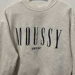 MOUSSY Sweat Crewneck Sweatshirt White Photo 4