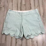 Lilly Pulitzer Women’s Size 00 Blue Seersucker Scalloped Hem Buttercup Shorts Photo 1