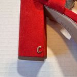 Sam Edelman  Circus Red Suede Leather Chunky Platform Sandals Heels Womens 7 Photo 8
