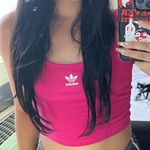 Adidas  Originals essentials crop top with logo in pink magenta Photo 4