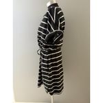 Tommy Bahama  Sombra Dress Size XL Black White Stripe Nautical Beach Tie Waist Photo 4