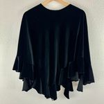 Alex Evenings Vintage 90s Black Velvet Petite Goth Formal Long Drape Shawl Photo 10