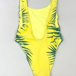 Aerie One Piece Swimsuit Womens Small Tropical Palm Leaves Beachy Summer Yellow Photo 4