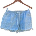 Forever 21  women's elastic waist shorts, medium denim floral print, nwt Photo 0