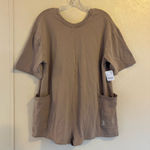 NWT Free People Movement Hot Shot Tee Romper sz XS Tan Photo 0