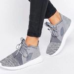 Adidas Originals Gray Marl Tubular Defiant Knit/Suede Marathon Running Sneakers Photo 0