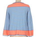 Sail To Sable STS  Blue Coral Striped Knit Sweater Boat Neck Stretch Size Large L Photo 3
