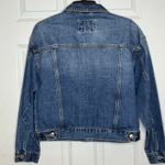 Forever 21  Blue Jean‎ Jacket Racing Stripes Medium Photo 2