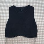 Forever 21 Black rhinestone fringe crop top  Photo 0