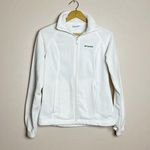 Columbia White  Full Zip Fleece Jacket Size M GUC Photo 0