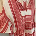 Velvet By Graham And Spencer Janaye Island Jacquard Ruffle Red & White Dress | S Photo 6