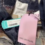 Avec Les Filles  Brushed Plaid Cropped Trucker Jacket Small NWT Photo 3