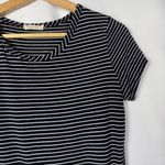 Olivia Rae Black White Stripe Side Tie Short Sleeve T-Shirt S Photo 2
