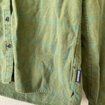 Patagonia Women's Long-Sleeved Organic Cotton Midweight Flannel Shirt Green Blue Photo 1