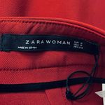 ZARA Woman High Rise Pencil Midi Skirt Brick Red Size Small Photo 2
