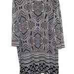 Denim 24/7 Medallion Paisley Tunic Top Women's 22 3/4 Sleeve Boho Hippie Resort Black Size undefined Photo 0