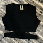 BCBGMAXAZRIA  Clarissa Crop Tank Medium Black Photo 0