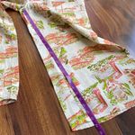 Cynthia Rowley  100% Linen Mediterranean Wide Leg Crop Pull On Pants Photo 8