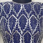 Laurence Kazar Vintage Blue and Silver Embellished Dress Size SP Photo 2