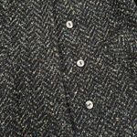 Paul Levy 1970s 1980s Long Wool Navy Confetti Chevron Print Coat Women’s Sz L Size L Photo 2