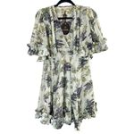 NWT ByTiMo Ruffle Chiffon Wallpaper Floral V Photo 2