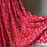 Vintage Handmade Red Embroidered Mesh Gown – Custom One of a Kind Size M Photo 3