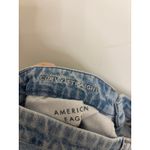 American Eagle Curvy Straight Jeans Womens 8 Light Wash Distressed Ripped Blue Photo 3