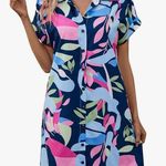 SheIn  Short Sleeve Silky Collared Shirt Dress Photo 0