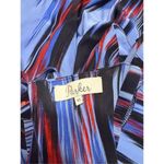 Parker  Womens Silk Abstract Print V-Neck Maxi Dress Blue Red Size XS Photo 3