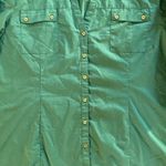 Ashley Stewart Shirt Women Plus Size 26 Green Button Down Pockets 3/4 Sleeve Photo 4