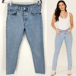 Levi's Levi’s 501 Fray Hem Skinny Jeans Size 27 Light Wash Photo 1