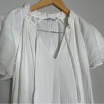 Chico's Gauze Crochet Lace Maxi Boho Indie Coastal Dress White pockets 1 M 8 Photo 2