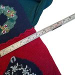 Carly St. Claire Vintage Ugly Christmas Sweater Women’s Large Beaded Knit in GUC Green Photo 7