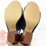 Isola Lesley Leather Peep Toe Sandals Black Sz 7 Photo 5