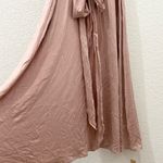 Reformation  Jeans Blush Pink August Dress Tie Waist Scoop Neck Size Small NWT Photo 6