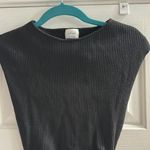 Wilfred Aritzia Free Knit Cut Out Mini Ribbed Dress Black Knit Women’s Small Photo 2