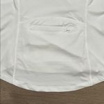 Athleta Pacifica Contoured 1/2 Zip Long Sleeve Thumbhole Pocket White Top Small Photo 8
