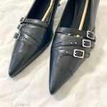 Vagabond NEW Black Silver  Lykke 90s Style Leather Buckled Kitten Heels US 6 Photo 2