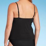 Aqua Green Black Tiered Ruffled Tankini Photo 1