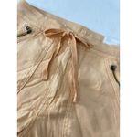 American Eagle  Linen Blend Peach Orange Light Weight Cargo Baggy Wide-Leg Pant 6 Photo 5