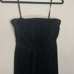Parker Sarah Jessica  Bitten Velvet Suede Black Strapless Dress Photo 8