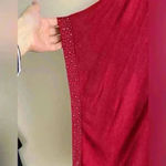 Victoria Collection New York dark red poncho knit silver studded One size NWT Photo 2