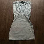 ZARA New DRAPPED DENIM MINI DRESS Photo 6